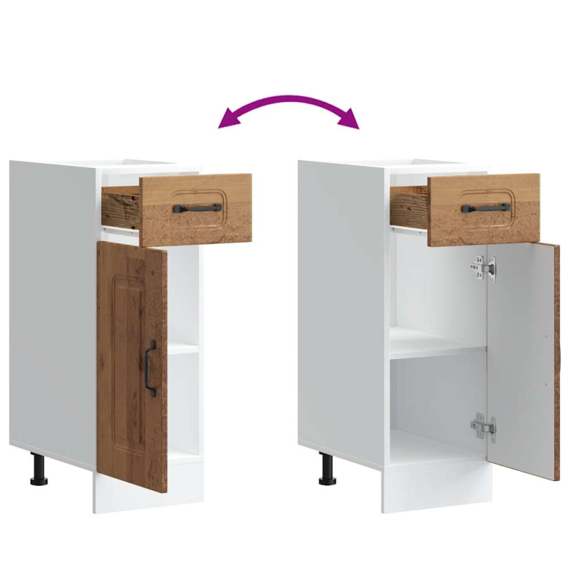 Küchenunterschrank Kalmar Altholz-Optik Holzwerkstoff