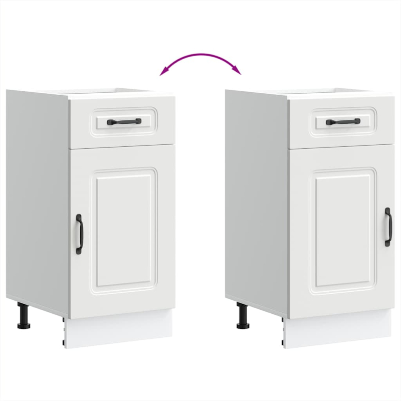 Küchenunterschrank Kalmar Weiß Holzwerkstoff