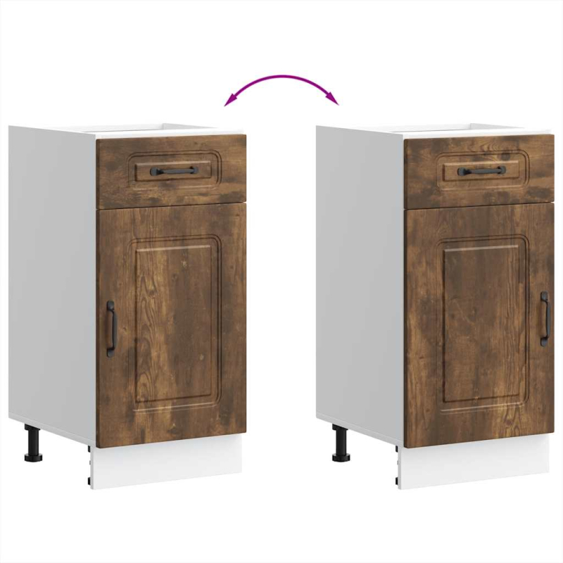 Küchenunterschrank Kalmar Räuchereiche Holzwerkstoff