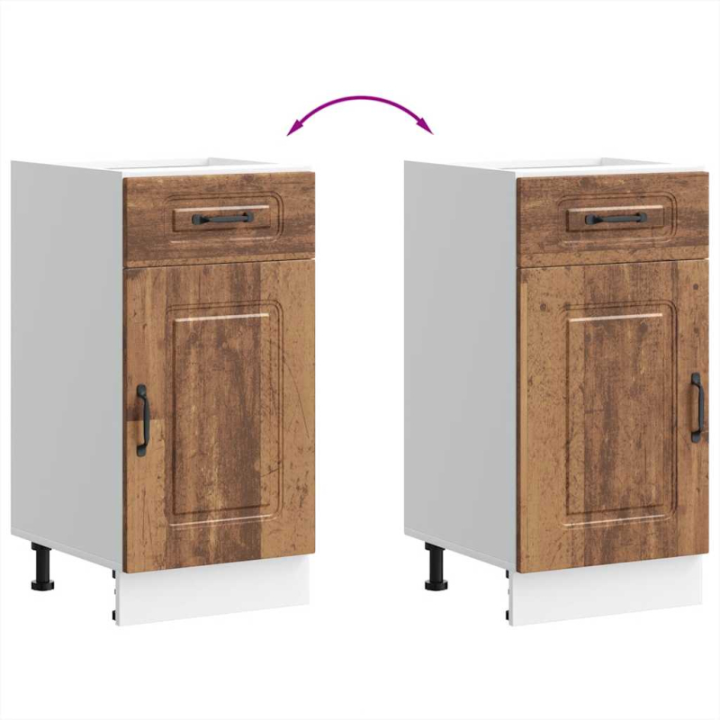 Küchenunterschrank Kalmar Altholz-Optik Holzwerkstoff