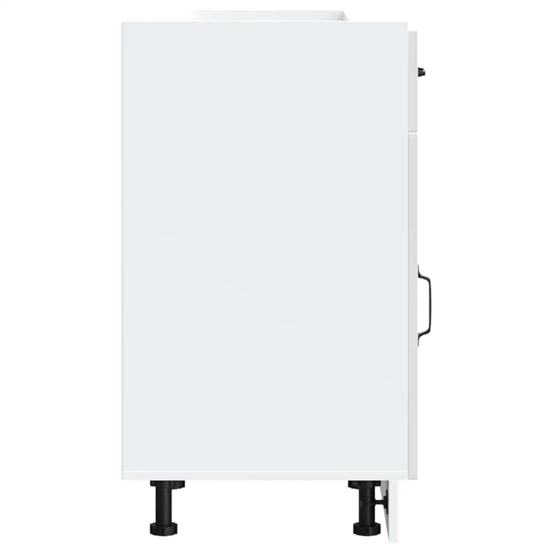 Küchenunterschrank Kalmar Hochglanz-Weiß Holzwerkstoff