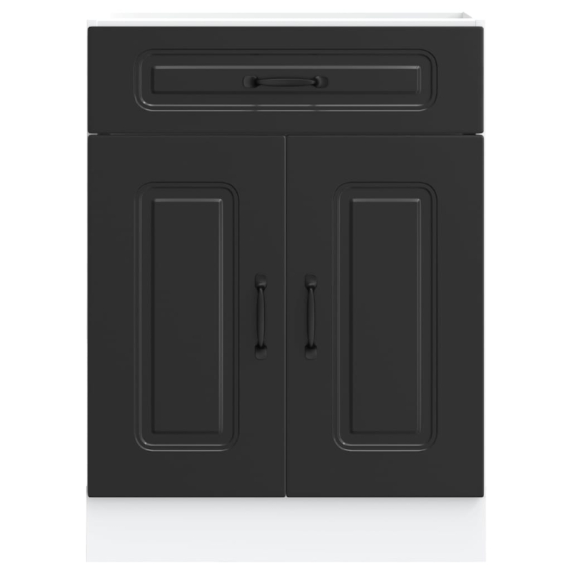 Küchenunterschrank Kalmar Schwarz Holzwerkstoff