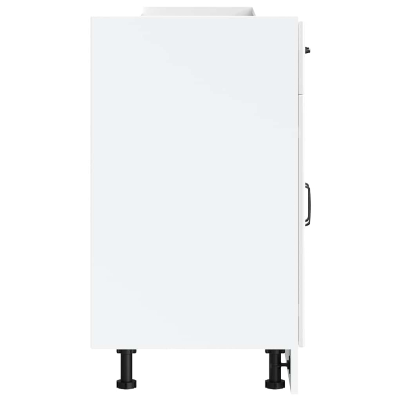 Küchenunterschrank Kalmar Hochglanz-Weiß Holzwerkstoff