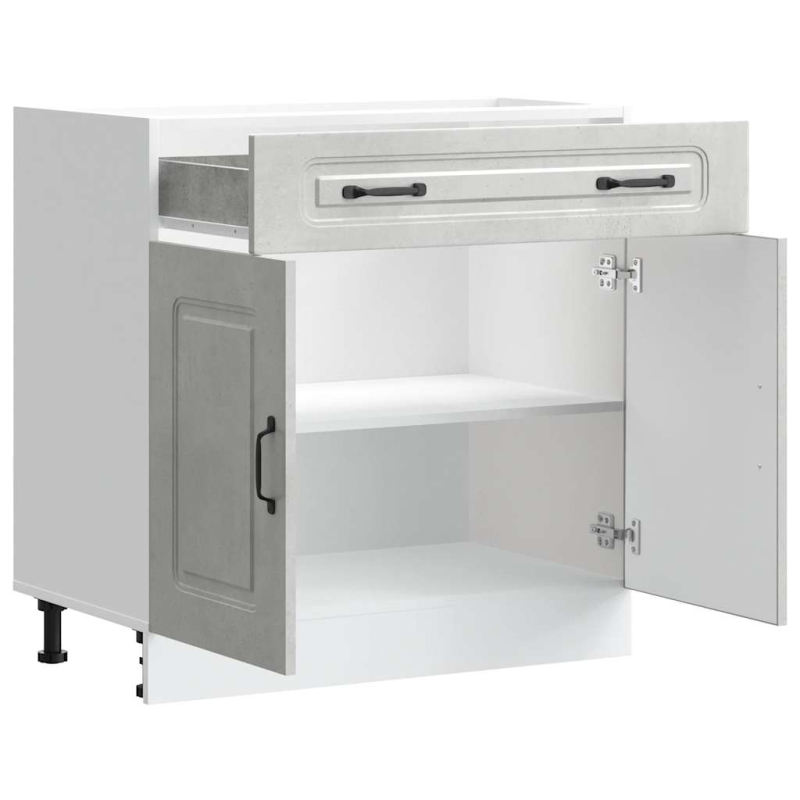 Küchenunterschrank Kalmar Betongrau Holzwerkstoff