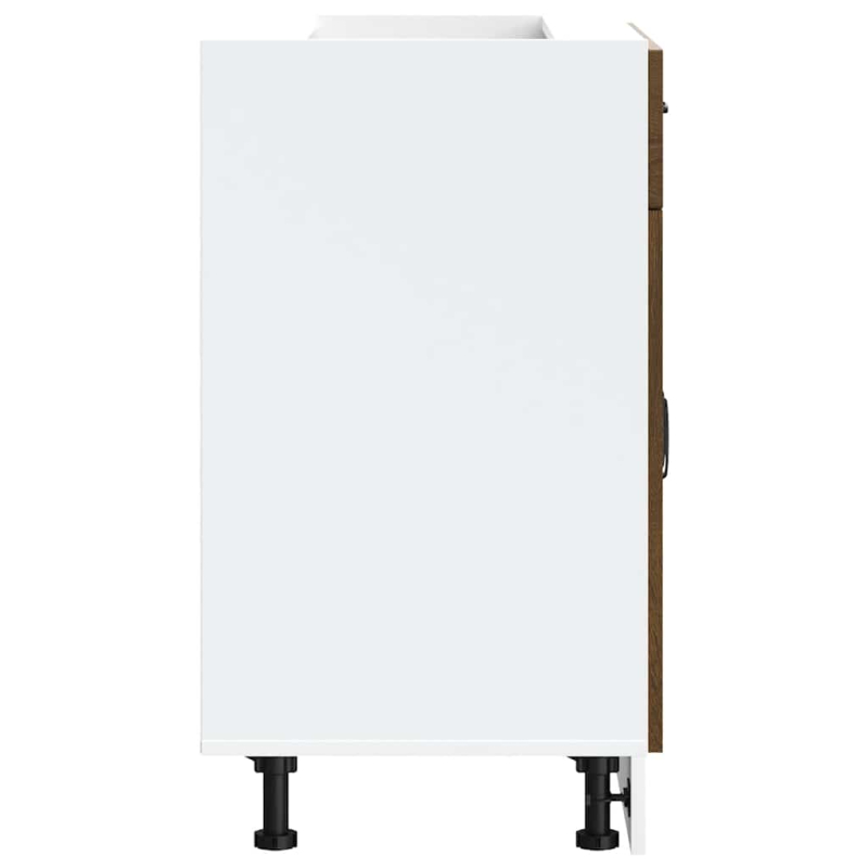 Küchenunterschrank Kalmar Braun Eichen-Optik Holzwerkstoff