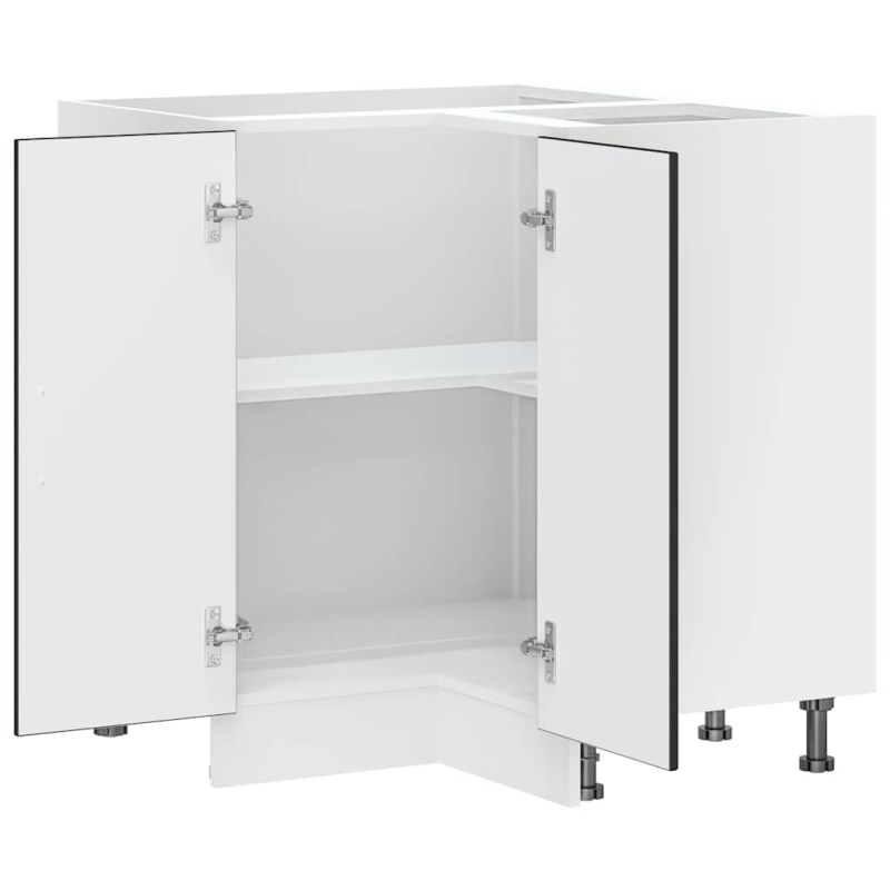 Küchen-Eckunterschrank Kalmar Schwarz Holzwerkstoff