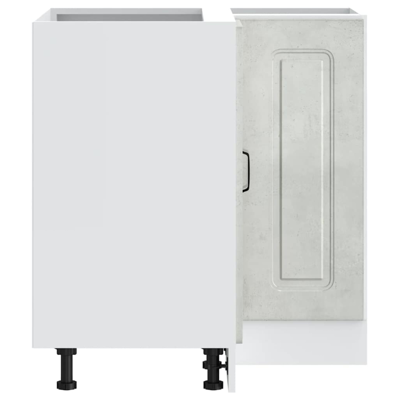 Küchen-Eckunterschrank Kalmar Betongrau Holzwerkstoff