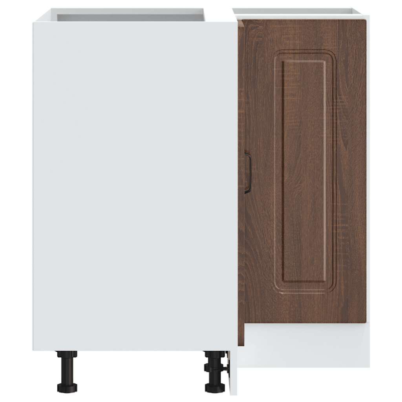 Küchen-Eckunterschrank Kalmar Braun Eichen-Optik Holzwerkstoff