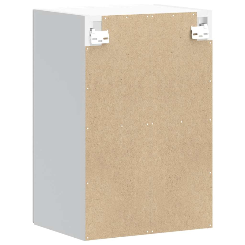 Küchen-Hängeschrank mit Glastür Kalmar Hochglanz-Weiß Holzwerkstoff