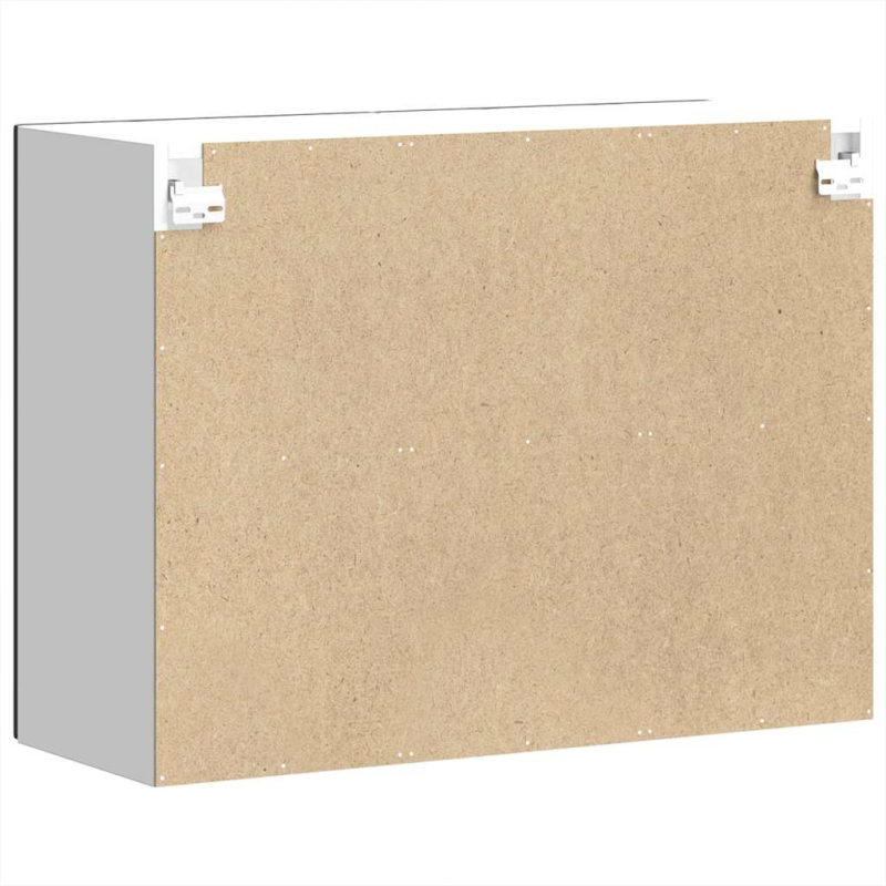 Küchen-Hängeschrank mit Glastür Kalmar Schwarz Holzwerkstoff