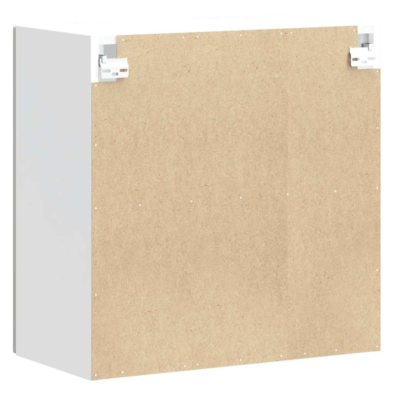 Küchen-Hängeschrank mit Glastür Kalmar Hochglanz-Weiß Holzwerkstoff