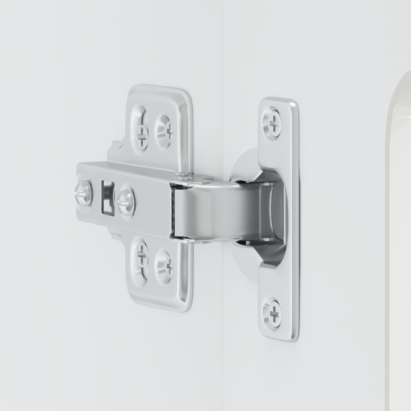 Küchen-Hängeschrank mit Glastür Kalmar Hochglanz-Weiß Holzwerkstoff