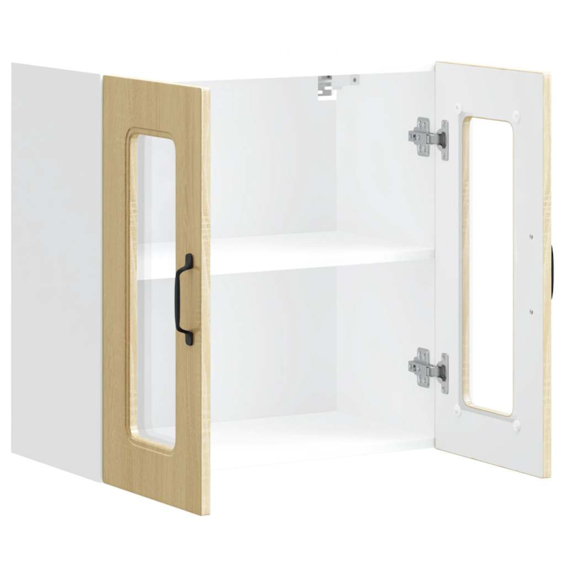 Küchen-Hängeschrank mit Glastür Kalmar Sonoma-Eiche Holzwerkstoff