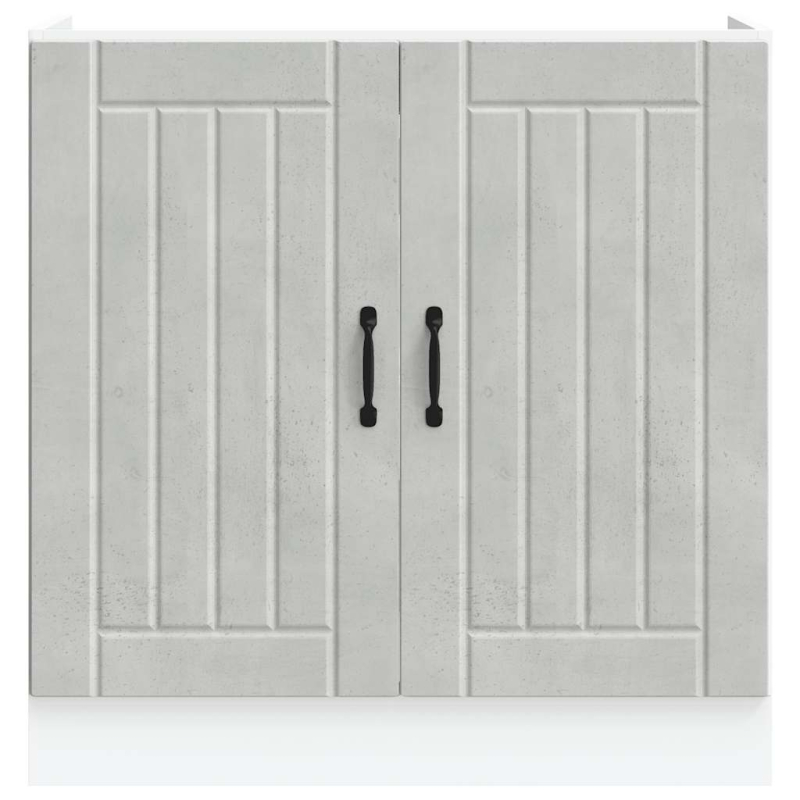 Spülenunterschrank Lucca Betongrau Holzwerkstoff