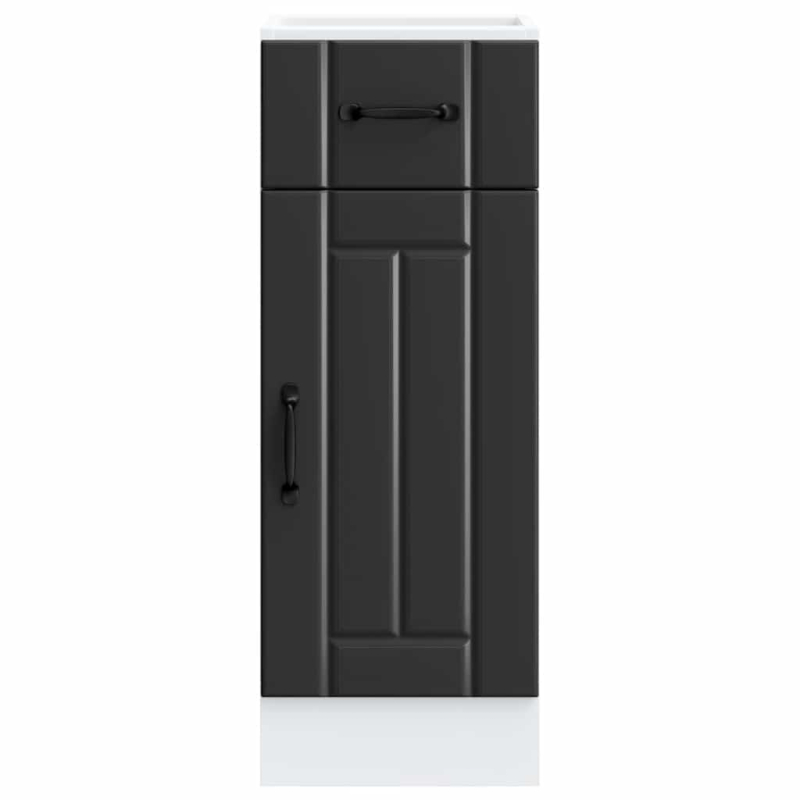 Küchen-Unterschrank Lucca Schwarz Holzwerkstoff