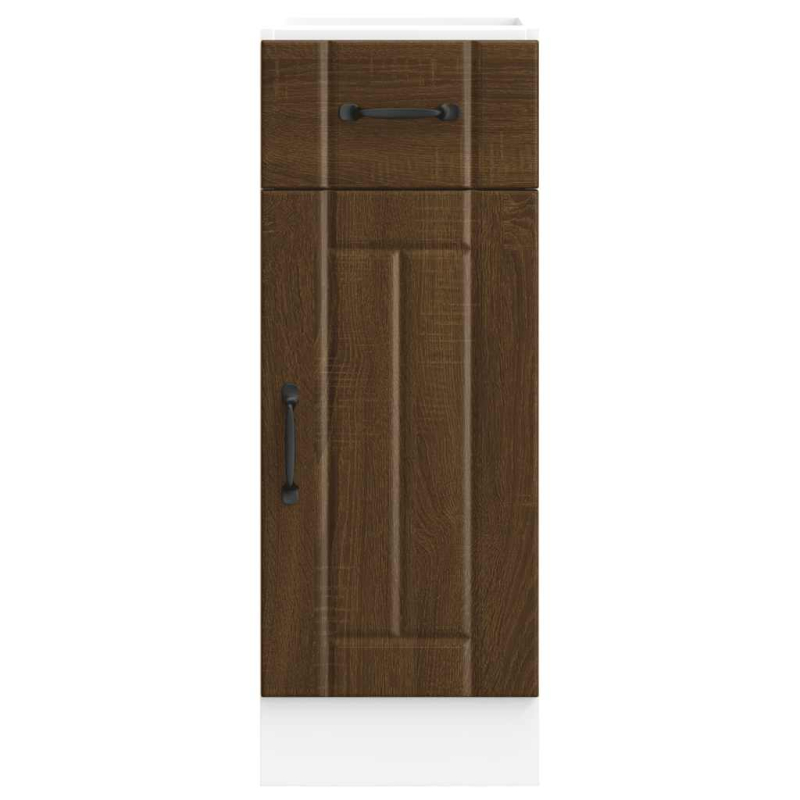 Küchen-Unterschrank Lucca Braun Eichen-Optik Holzwerkstoff