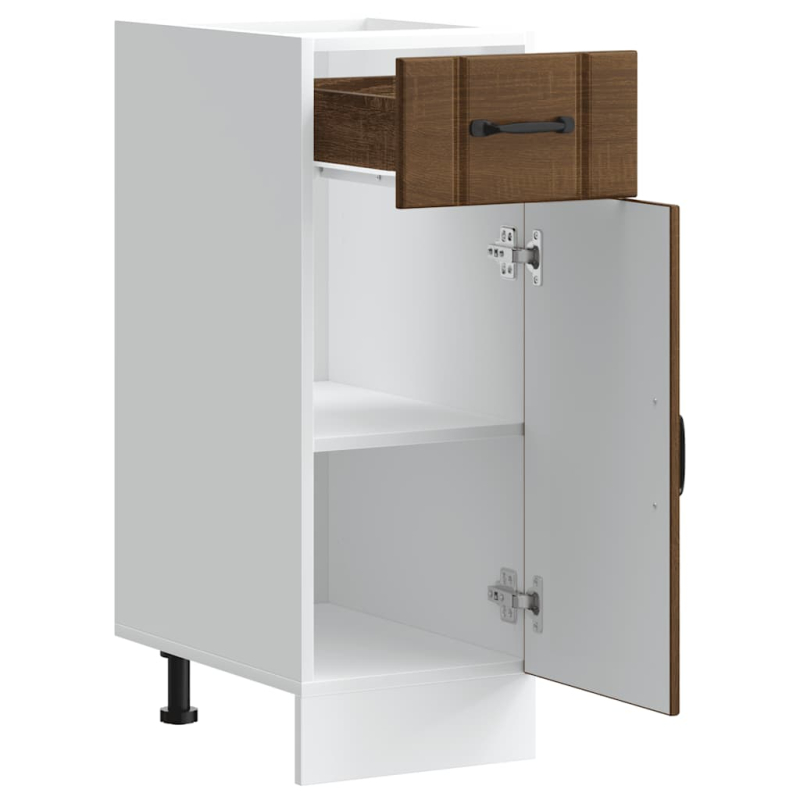 Küchen-Unterschrank Lucca Braun Eichen-Optik Holzwerkstoff