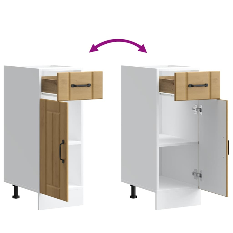 Küchen-Unterschrank Lucca Artisan-Eiche Holzwerkstoff