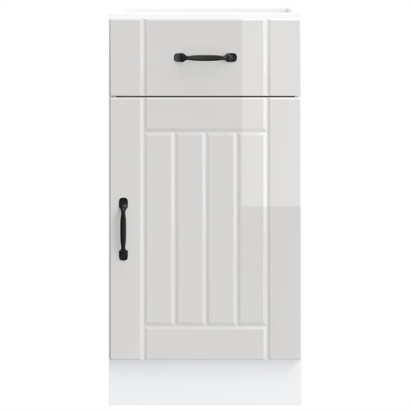 Küchen-Unterschrank Lucca Hochglanz-Weiß Holzwerkstoff