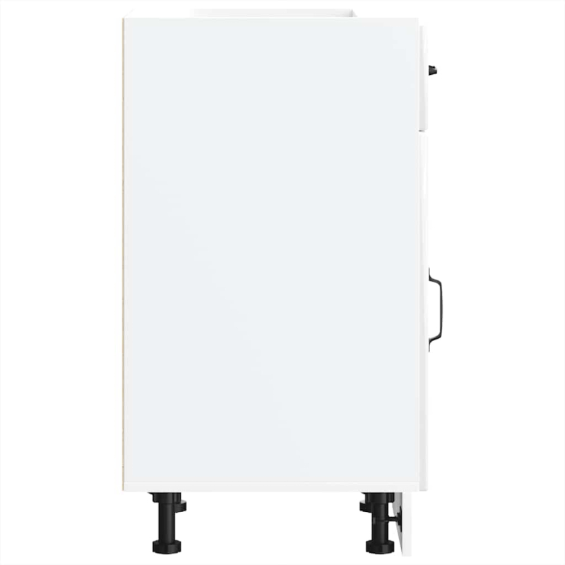 Küchen-Unterschrank Lucca Hochglanz-Weiß Holzwerkstoff