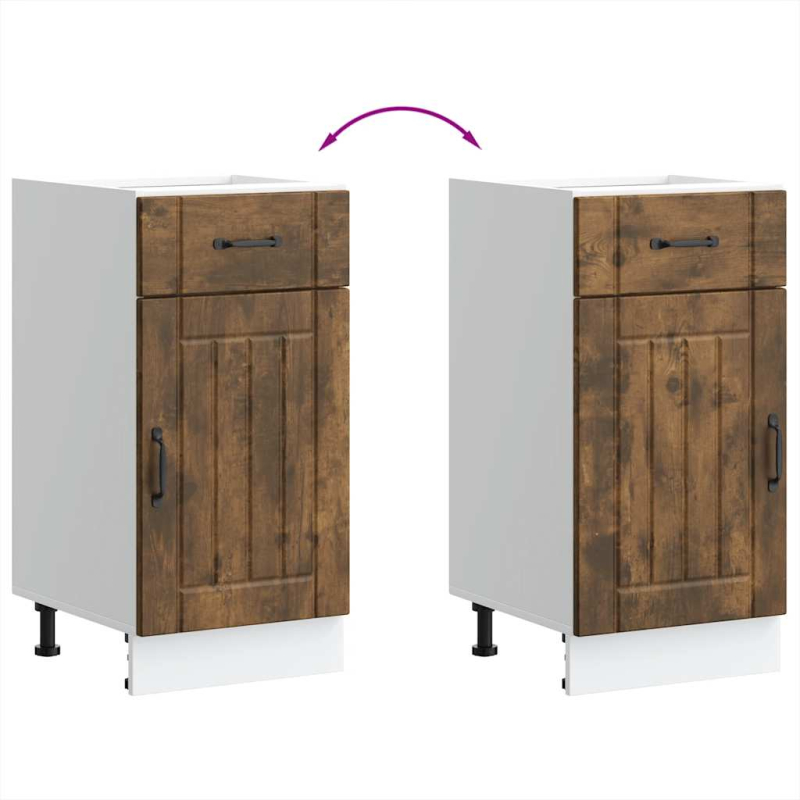 Küchen-Unterschrank Lucca Räuchereiche Holzwerkstoff