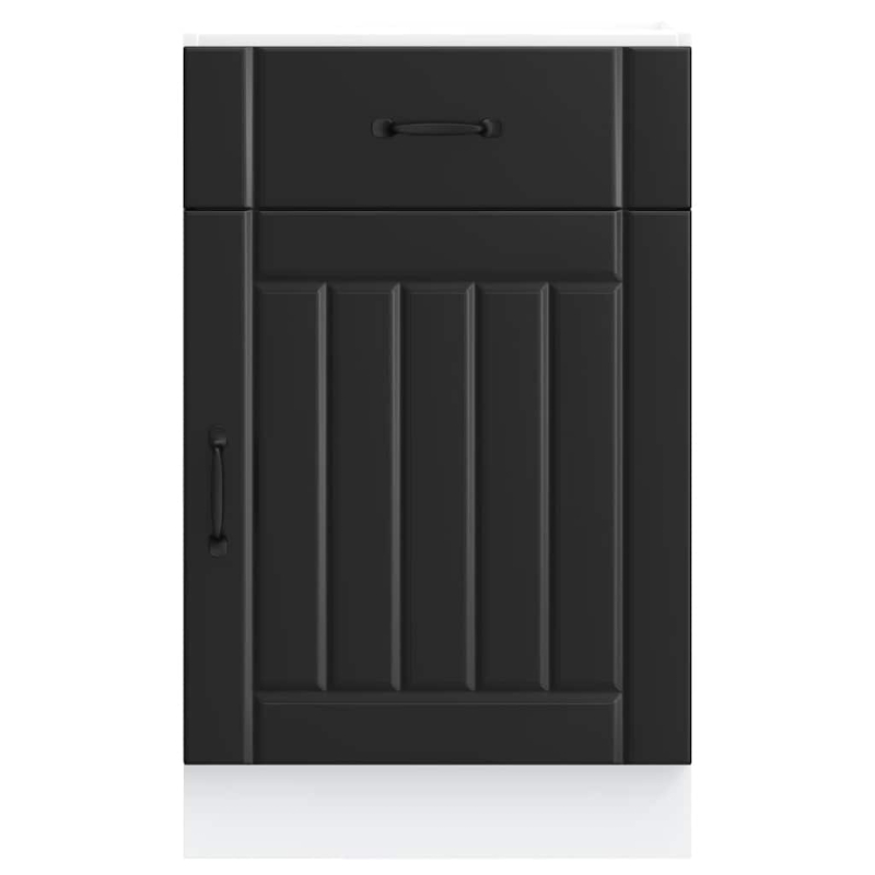 Küchen-Unterschrank Lucca Schwarz Holzwerkstoff
