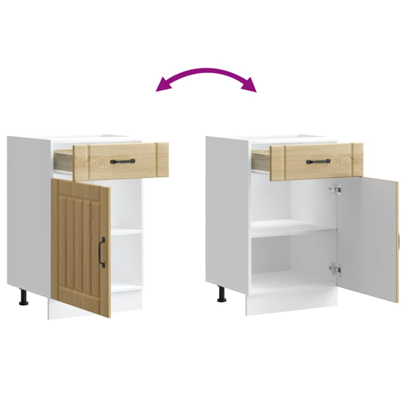 Küchen-Unterschrank Lucca Sonoma-Eiche Holzwerkstoff