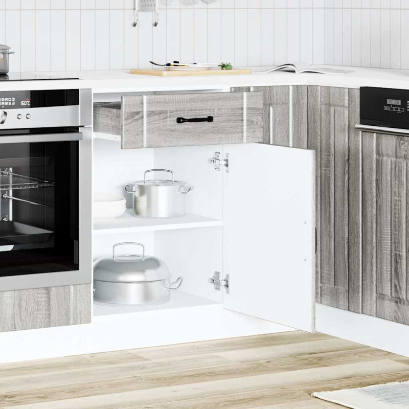 Küchen-Unterschrank Lucca Grau Sonoma Holzwerkstoff