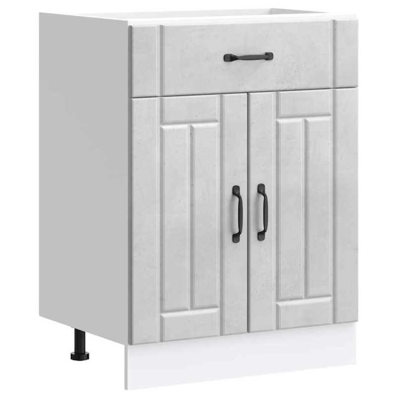Küchen-Unterschrank Lucca Betongrau Holzwerkstoff
