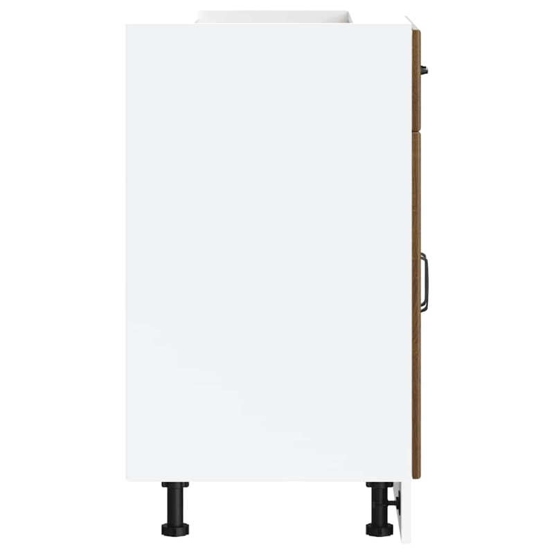 Küchen-Unterschrank Lucca Braun Eichen-Optik Holzwerkstoff