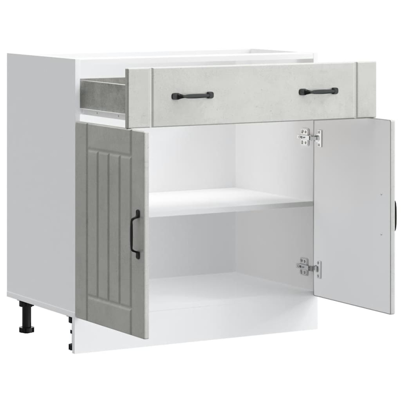 Küchen-Unterschrank Lucca Betongrau Holzwerkstoff