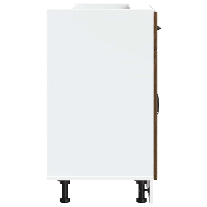 Küchen-Unterschrank Lucca Braun Eichen-Optik Holzwerkstoff