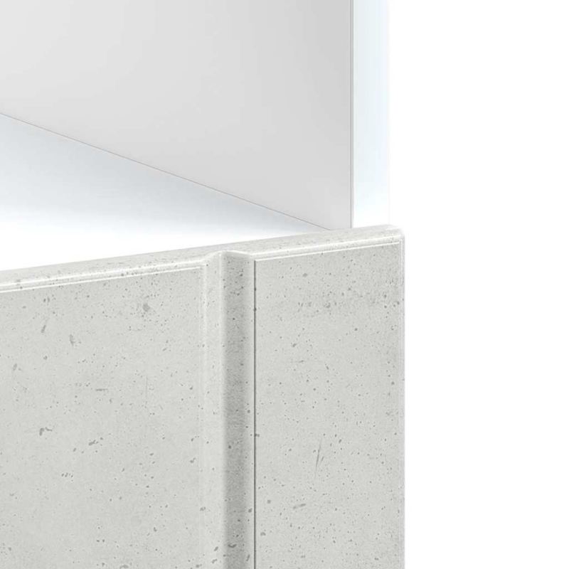 Herdumbauschrank Lucca Betongrau Holzwerkstoff