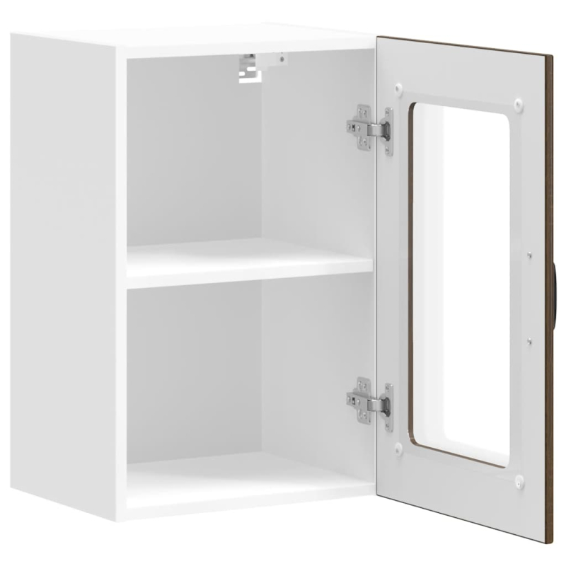 Küchen-Hängeschrank mit Glastür Lucca Braun Eichen-Optik