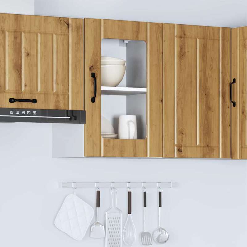 Küchen-Hängeschrank mit Glastür Lucca Artisan-Eiche