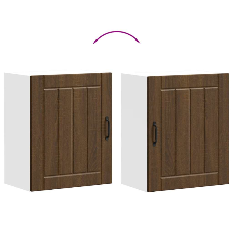 Küchen-Hängeschrank Lucca Braun Eichen-Optik Holzwerkstoff