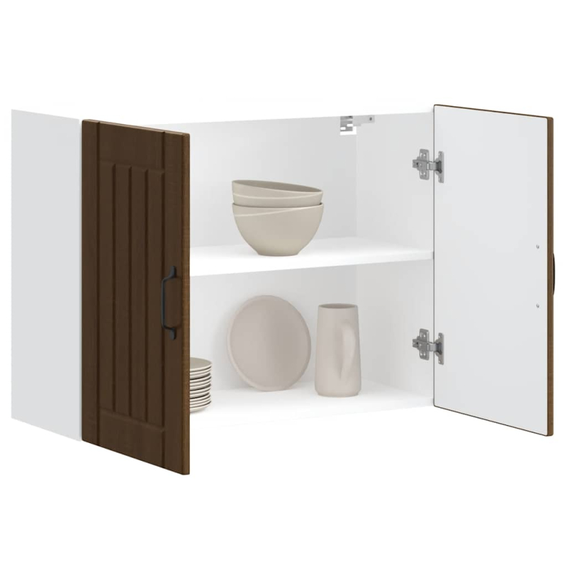 Küchen-Hängeschrank Lucca Braun Eichen-Optik Holzwerkstoff