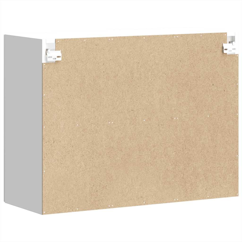 Küchen-Hängeschrank mit Glastür Lucca Hochglanz-Weiß Holzwerkstoff