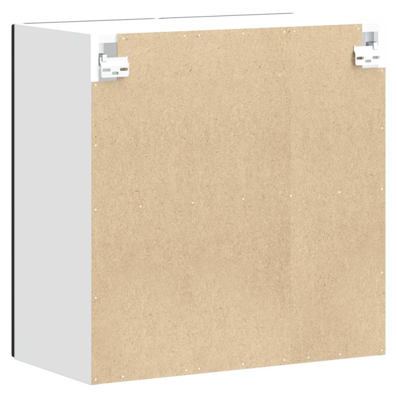 Küchen-Hängeschrank mit Glastür Lucca Schwarz Holzwerkstoff