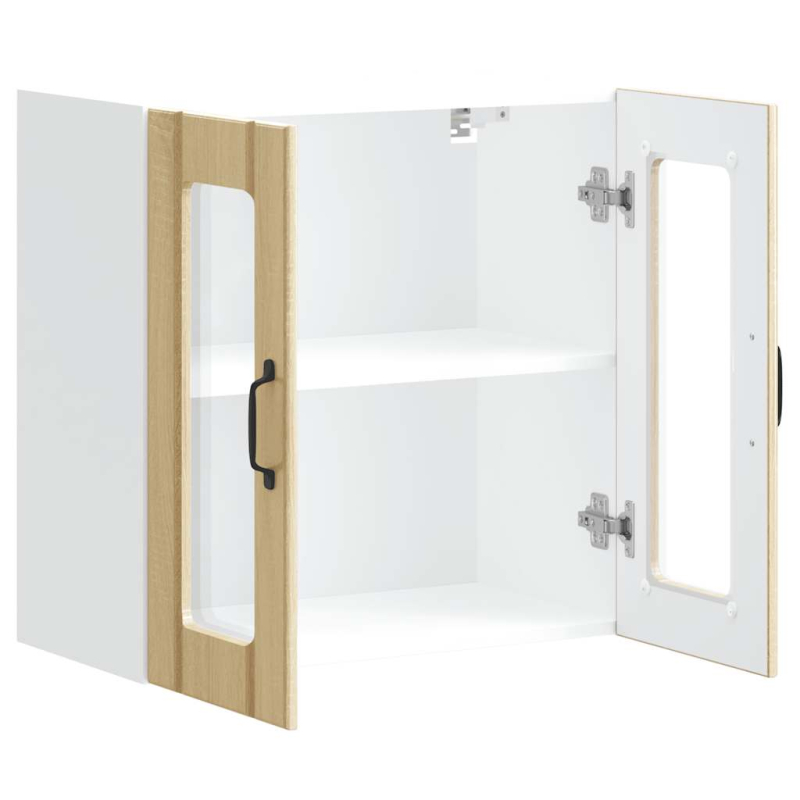 Küchen-Hängeschrank mit Glastür Lucca Sonoma-Eiche Holzwerkstoff