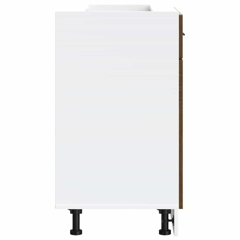 Küchenunterschrank Porto Braun Eichen-Optik Holzwerkstoff