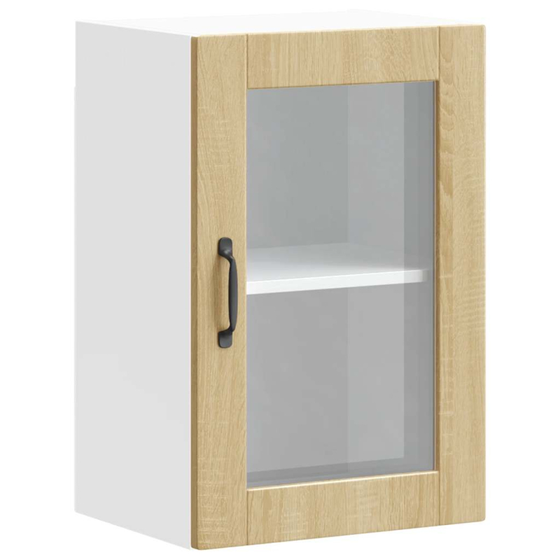 Küchen-Hängeschrank mit Glastür Porto Sonoma-Eiche