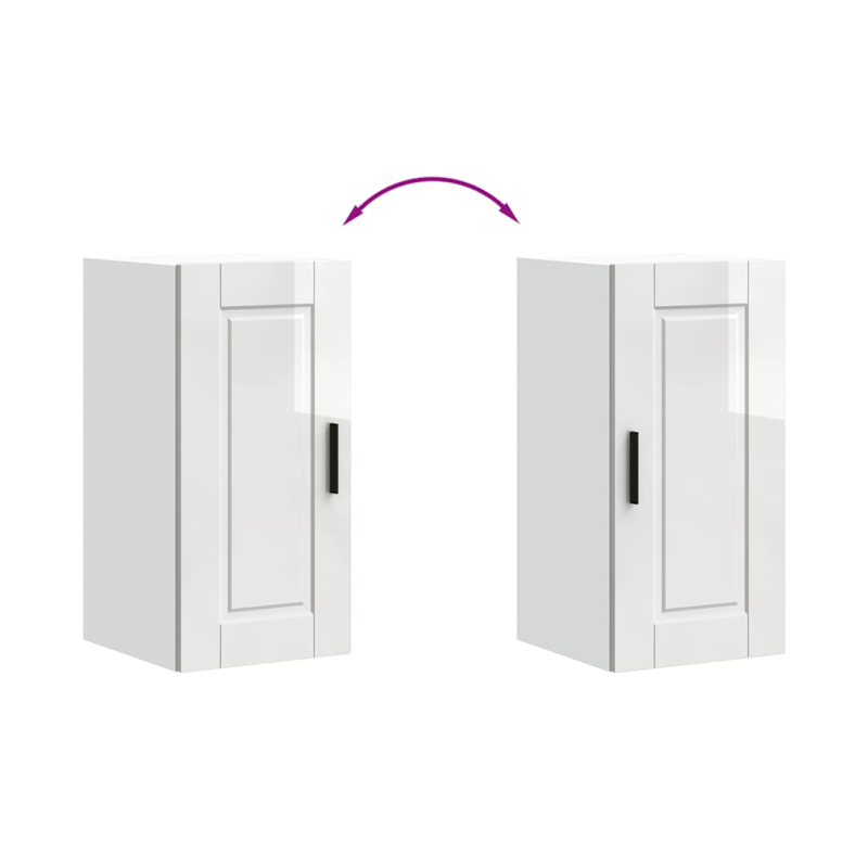 Küchen-Hängeschrank Porto Hochglanz-Weiß Holzwerkstoff