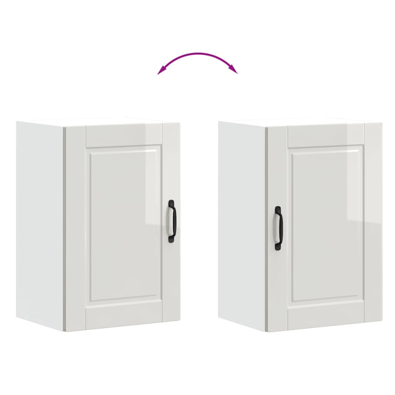 Küchen-Hängeschrank Porto Hochglanz-Weiß Holzwerkstoff