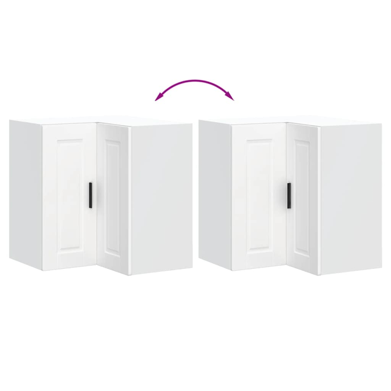 Küchen-Eckhängeschrank Porto Weiß Holzwerkstoff