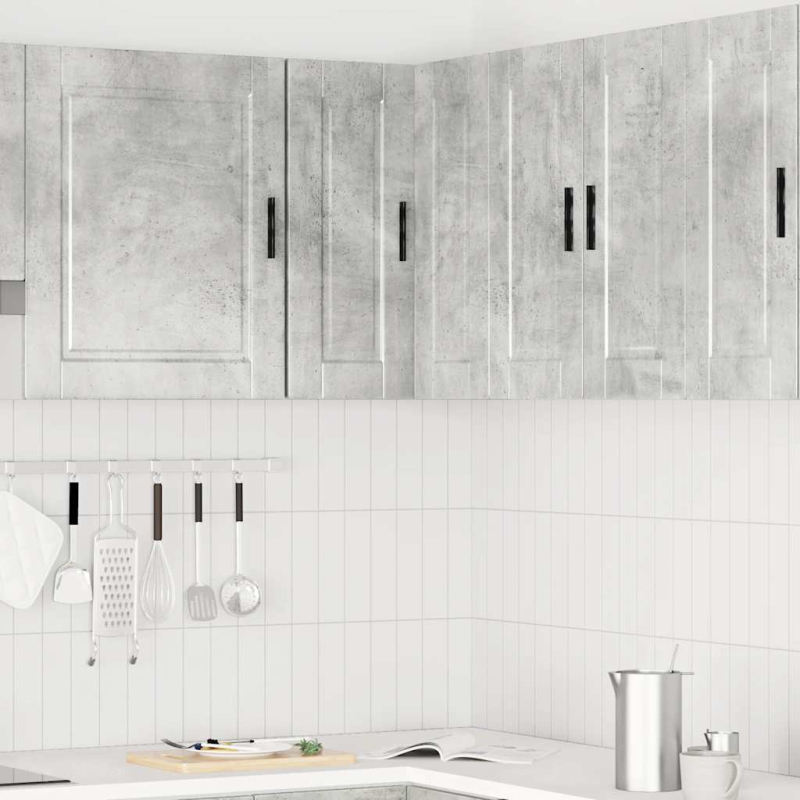 Küchen-Eckhängeschrank Porto Betongrau Holzwerkstoff