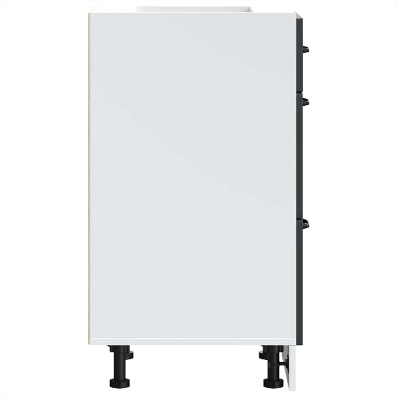 Küchen-Unterschrank Lucca Schwarz Holzwerkstoff