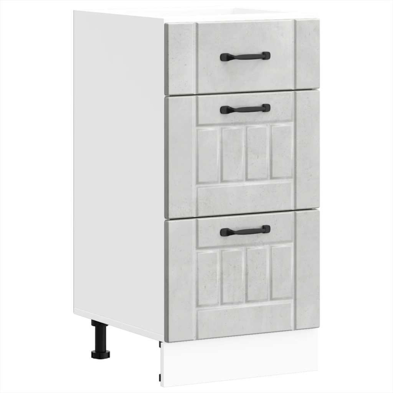 Küchen-Unterschrank Lucca Betongrau Holzwerkstoff