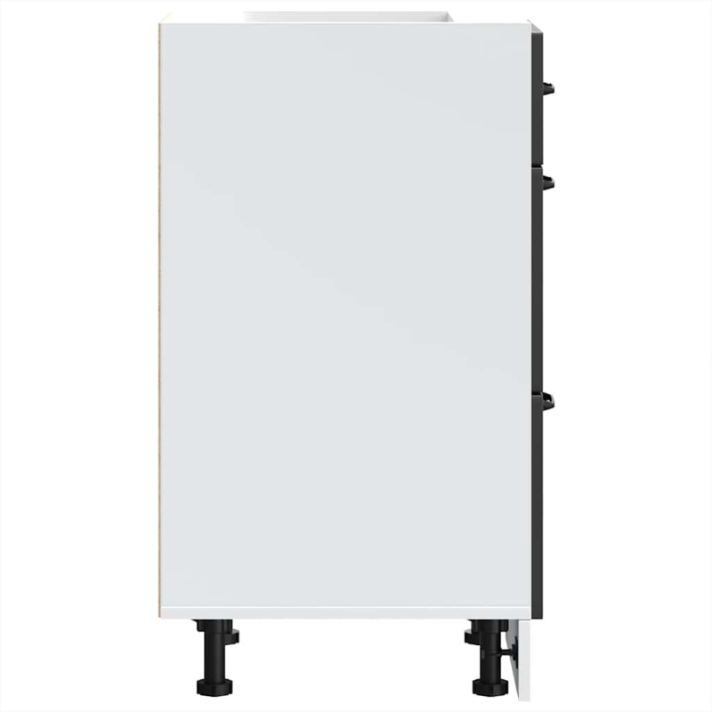 Küchenunterschrank Kalmar Schwarz Holzwerkstoff