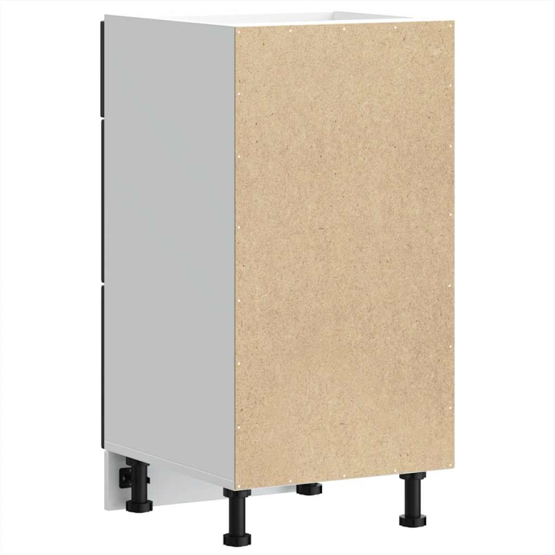 Küchenunterschrank Kalmar Schwarz Holzwerkstoff